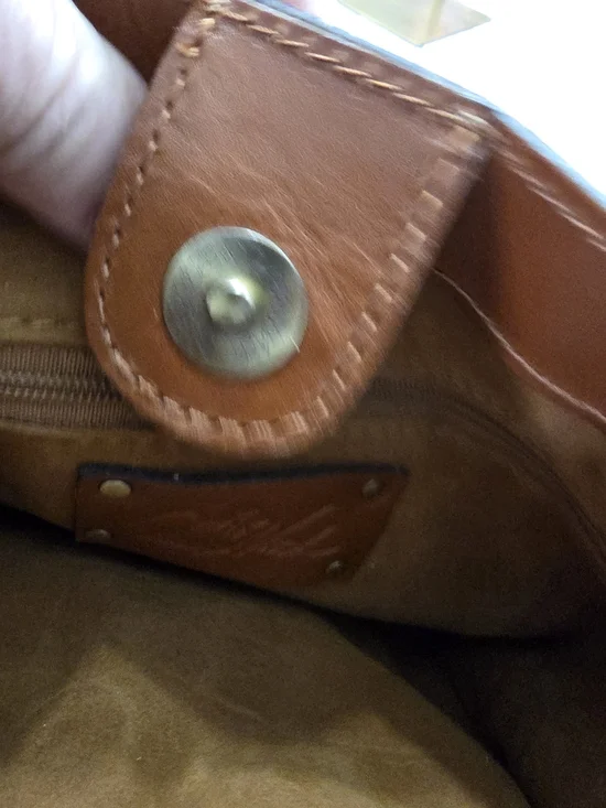 #42 Patricia Nash Floral Brown Leather Shoulder Bag - Picture 9 of 11